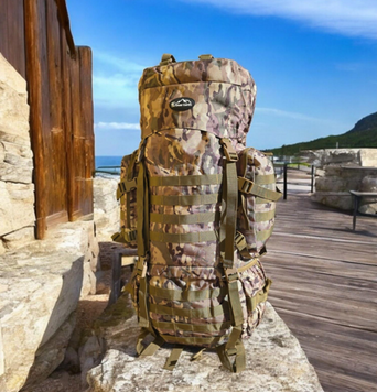 Каркасний рейдовий рюкзак 100л Multicam &mdash; для піхоти &mdash; Cordura 900D, нижній доступ, накидка від дощу