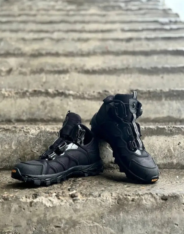 Тактичні кросівки ESDY Trek High з автошнурівкою (Чорний)