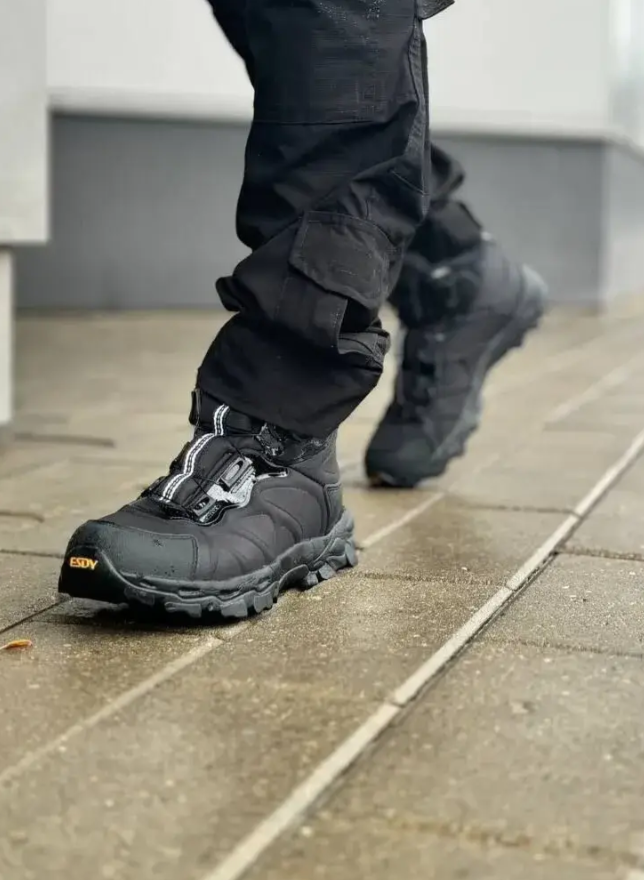 Тактичні кросівки ESDY Trek High з автошнурівкою (Чорний)