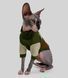 Свитер для кошек Dogs Bomba вязаный CAT коричневый хаки SC-11, р. 2, ОШ 16-26 см, ОГ 28-38 см, ДС 28-31 см