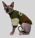 Свитер для кошек Dogs Bomba вязаный CAT коричневый хаки SC-11, р. 2, ОШ 16-26 см, ОГ 28-38 см, ДС 28-31 см