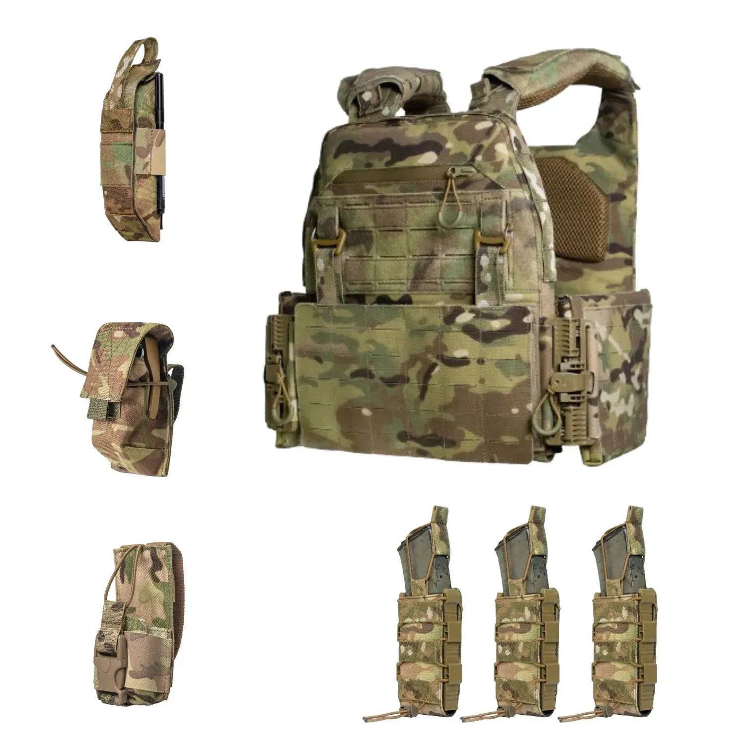 Бронежилет тактический Phantom: Плитоноска с подсумками M-WIN GEN.2 Multicam