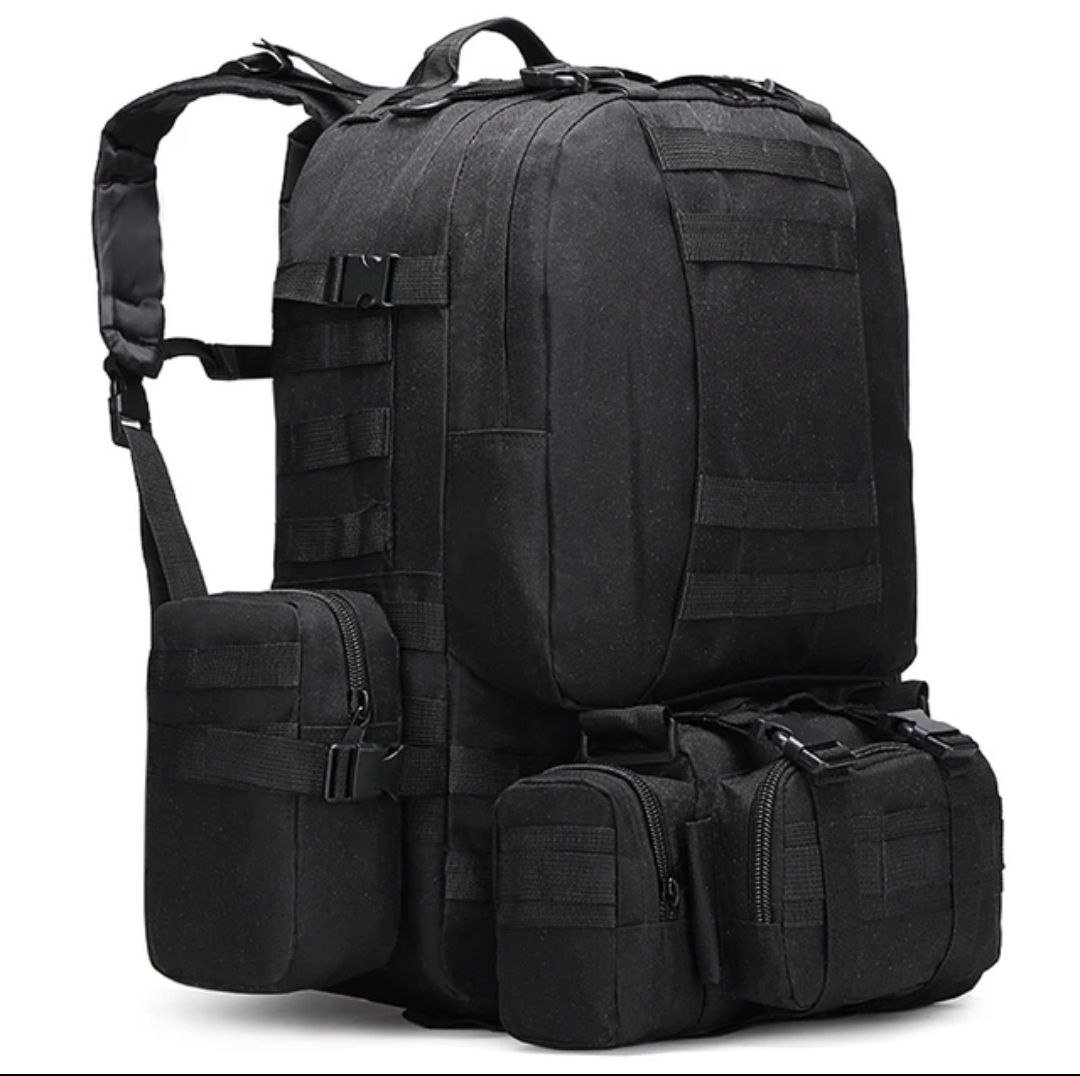 Тактичний армійський рюкзак 60 літрів з підсумками 4 в 1.