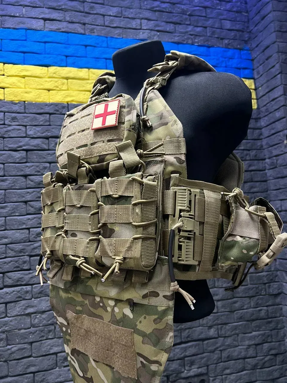 Штурмовий набір Attack Multicam: Плитоноска зі швидким скидом та розвантажувальний пояс Cordura 1000D
