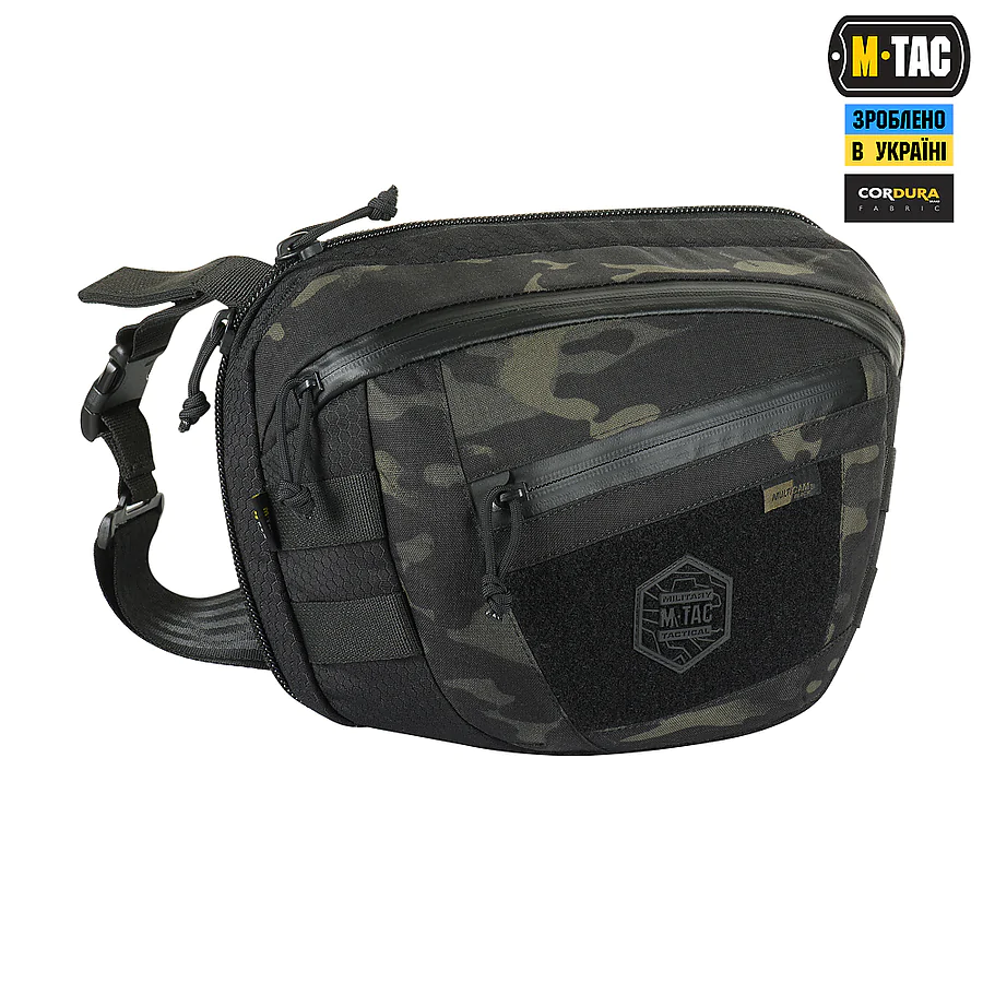 Сумка тактическая Sphaera Hex Hardsling Bag Elite Large M-Tac Мультикам Черный