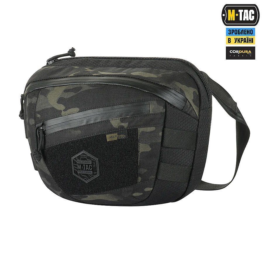Сумка тактична Sphaera Hex Hardsling Bag Elite Large M-Tac Мультікам Чорна