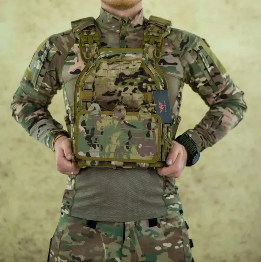 Штурмовий набір Yakeda: Плитоноска Cordura 1000D зі швидким скидом та розвантажувальний пояс з пряжкою Cobra