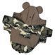 Куртка для собак Dogs Bomba Teddy милитари K-78, р. 2, ОШ 16-26 см, ОГ 26-32 см, ДС 25-28 см