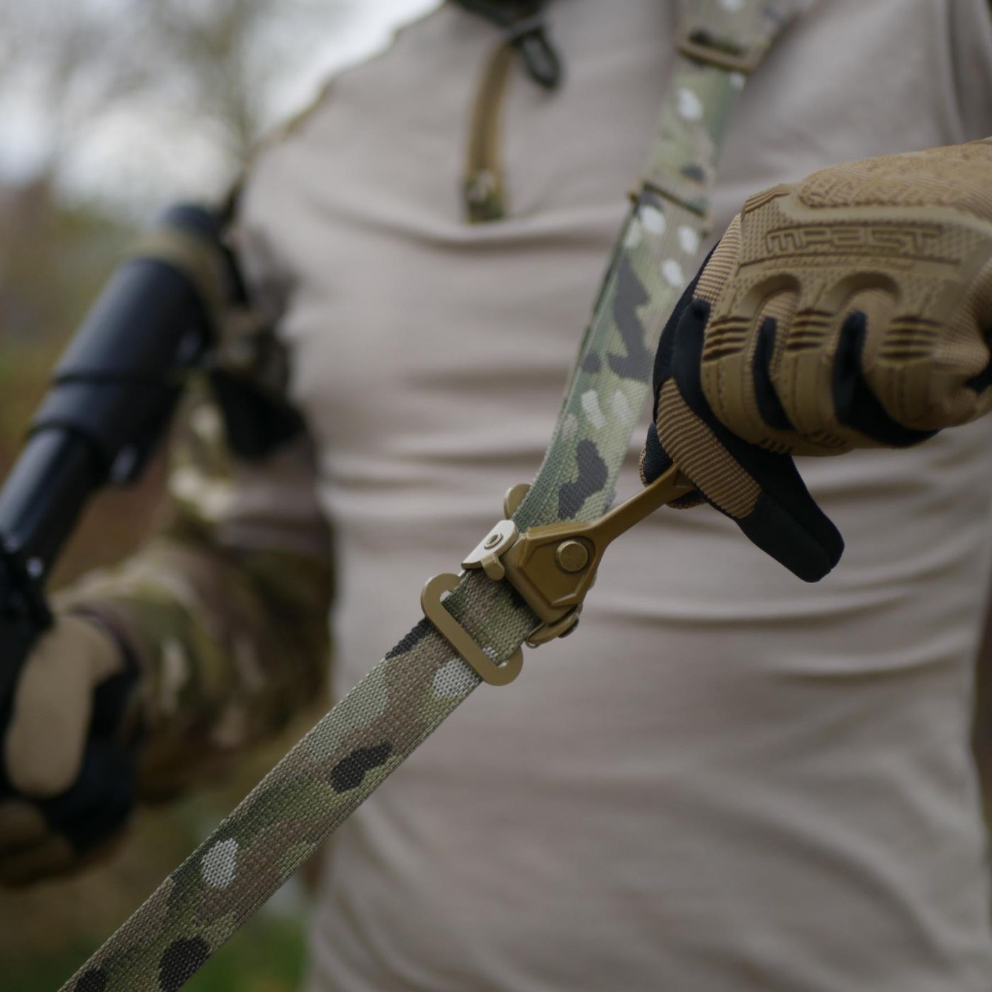 Ремінь для зброї двоточковий Multicam з QD антабками M-LOK та швидким регулюванням